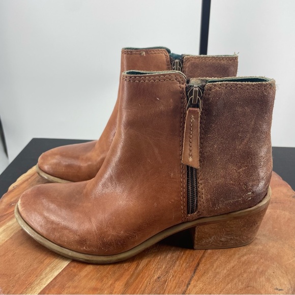 ROAN By Bed Stu Liz Distressed Leather & Suede Double Zip Handmade Ankle Boots 6 - Picture 3 of 8